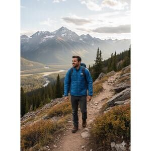 The North Face Mens Thermoball ECO Insulated Puffer Jacket Blue NWT Men’s Large